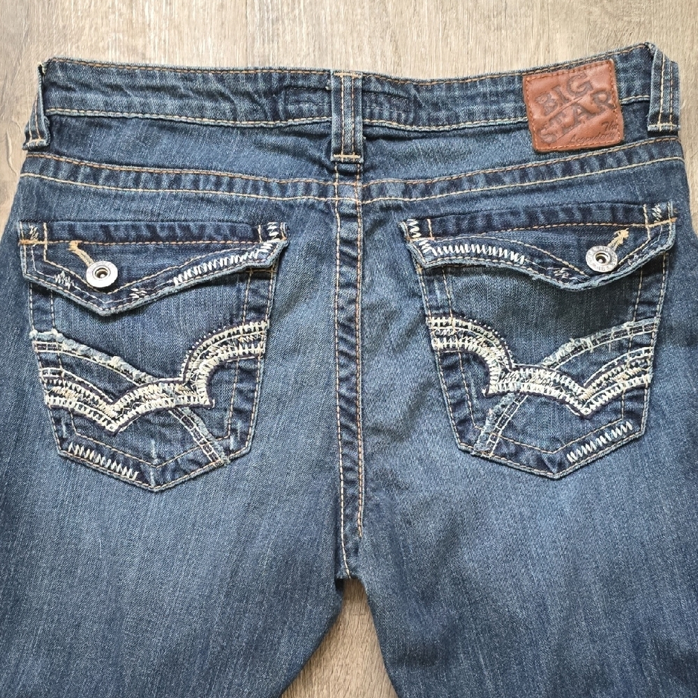 Women's Big Star Maddie Mid Rise Fit Dark Blue Jeans - 29L
